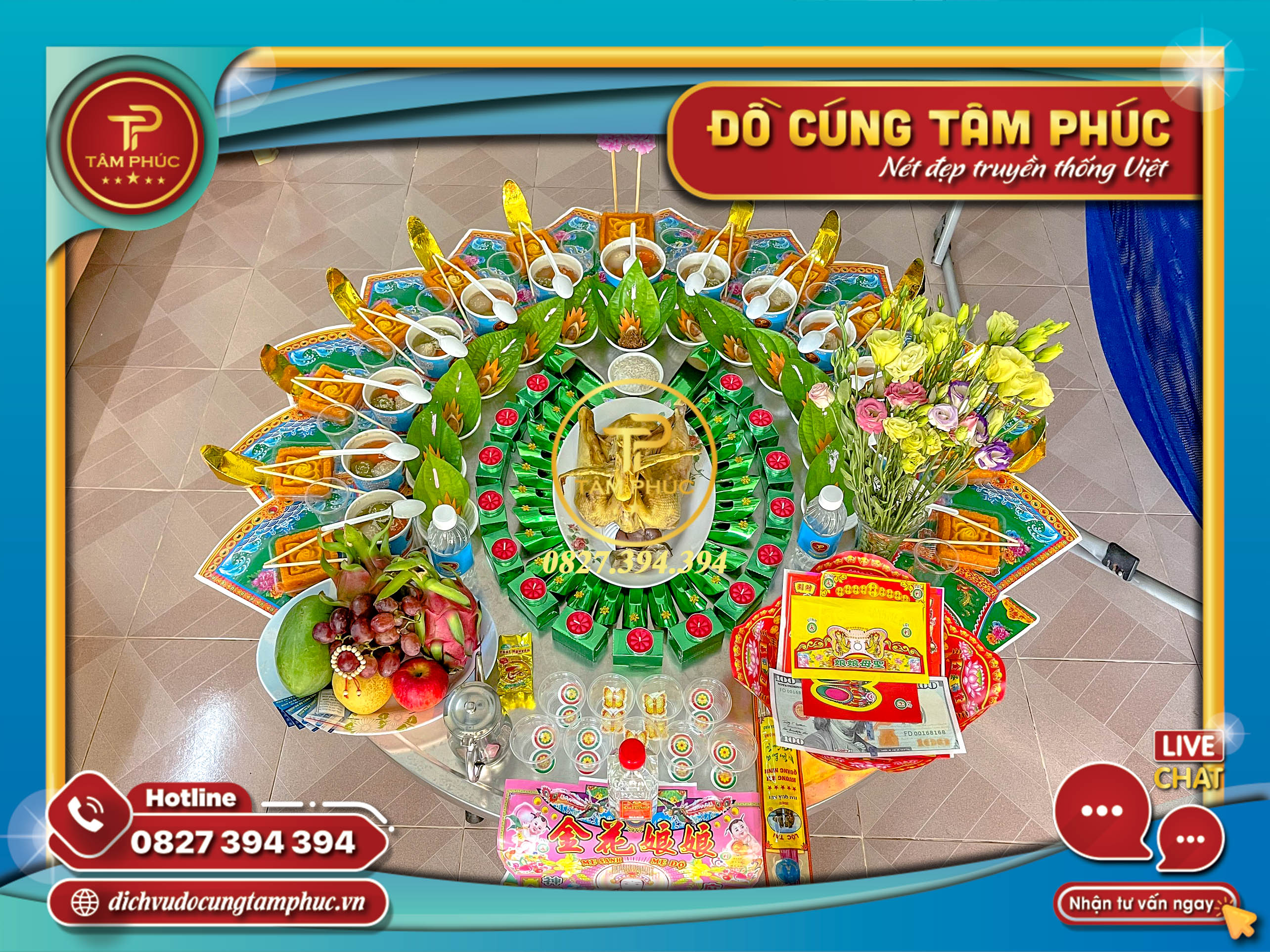 Mâm cúng Căn, Thôi Nôi, Đầy Tháng cho bé.